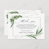 愛葉した記憶の中の人生のお祝い サンキューカード (正面/裏面)