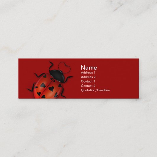 愛虫のプロフィールカード スキニー名刺 (正面)