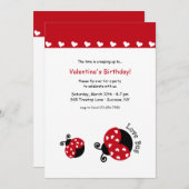 愛虫の誕生日のパーティの招待状 招待状 (正面/裏面)