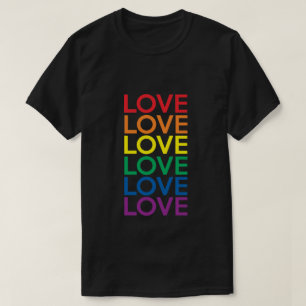 愛虹の平等LGBTQIの陽気なレズビアンのプライド Tシャツ