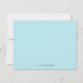 愛装ベビーツリーベビーシャワー招待状（アクア） 招待状 (裏面)