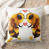 愛装飾用クッションのミツバチ(20 x 20") クッション (ブランケット)