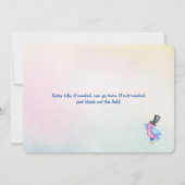 愛装3豚子供の誕生日パーティー 招待状 (裏面)