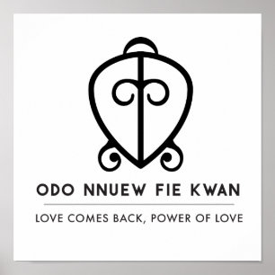 愛記号のOdo Nnyew Fie Kwan 力 ポスター