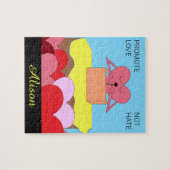 愛話に関するハート: ジグソーパズル (横)