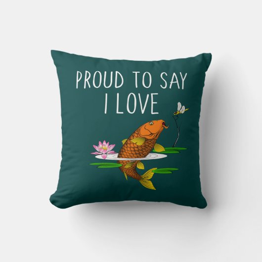 愛誇りを持ったコイ! クッション (正面)