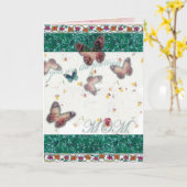 愛語母の日オリエンタルバタフライ カード (黄色い花)