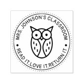 愛読し帰るフクロウ先生 セルフインキングスタンプ (デザイン)