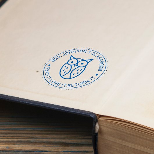 愛読し帰るフクロウ先生 セルフインキングスタンプ