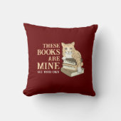 愛読の本は私の猫おもしろいだ クッション (正面)