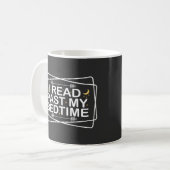 愛読人よ私は引用文の寝る時に過去すおもしろい コーヒーマグカップ (正面左)