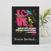 愛諺の聖書の詩のネオンペンキの(ばちゃばちゃ)跳ねる 招待状 (スタンド正面)