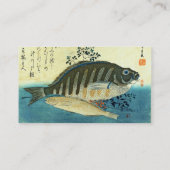 愛豆と島畑 – 広重の日本の魚 名刺 (裏面)