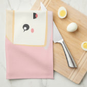 愛豆腐に人々に招待するかわいいの豆腐 キッチンタオル (四つ折り)