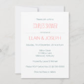 愛象のカップルのシャワーのかわいいトン 招待状 (裏面)