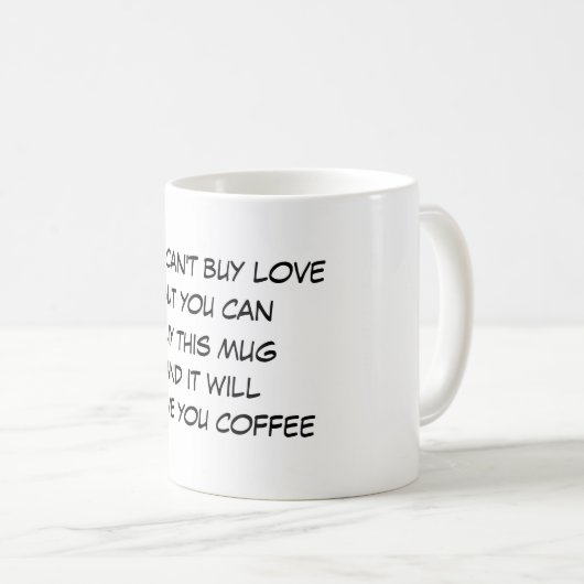 愛買するおもしろい引用文 コーヒーマグカップ (正面右)