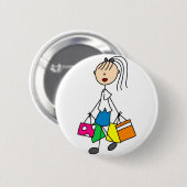 愛買物をするボタン 缶バッジ (正面&裏面)