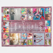 愛賛美24の家族フォトコラージュ フリースブランケット (正面(横))