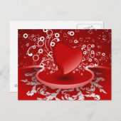 愛赤いハート ポストカード (正面/裏面)