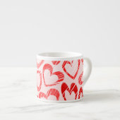 愛赤と白のハート エスプレッソカップ (正面右)