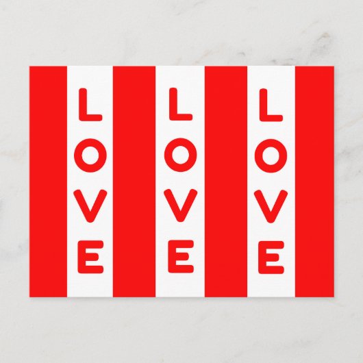 愛赤と白の線 シーズンポストカード (正面)