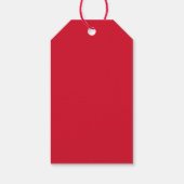 愛赤と白カジュアルの台本とハート ギフトタグ (裏面)