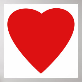愛赤と白ハートデザイン。 ポスター