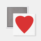 愛赤と白ハートデザイン。 マグネット (正面/裏面)