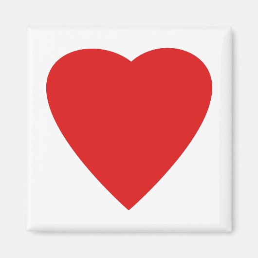 愛赤と白ハートデザイン。 マグネット (正面)