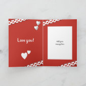 愛赤と白ハートバレンタイン シーズンカード (内部)