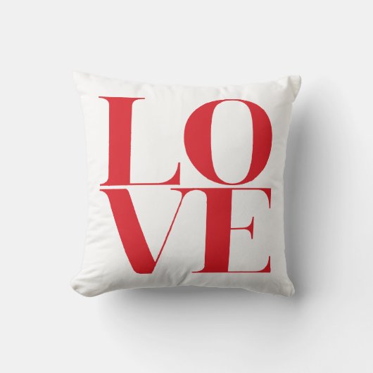 愛赤と白バレンタインデー枕 クッション (正面)