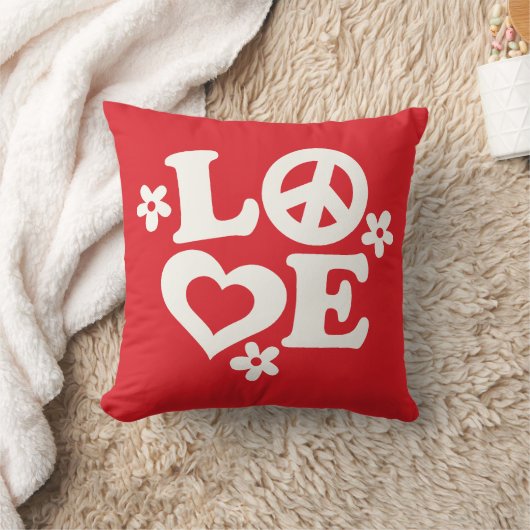 愛赤と白バレンタインデー枕 クッション (ブランケット)