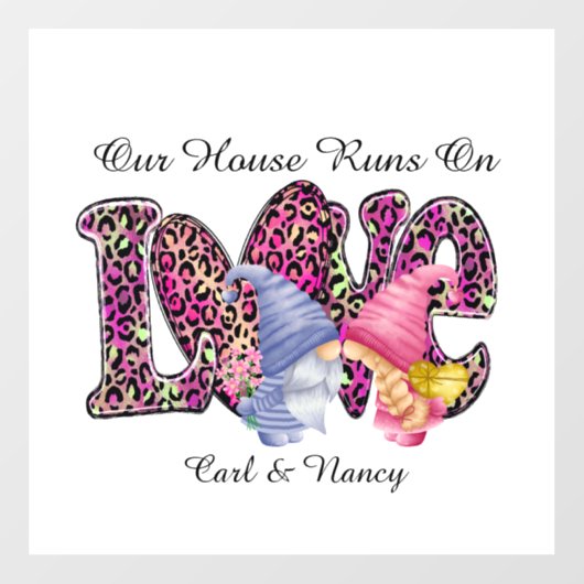 愛走で、格言カップルがパーソナライズ ウィンドウサイン (シート)