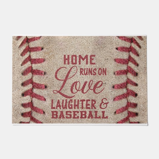 愛走笑いと野球に夢中 ドアマット (正面)