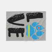 愛足-ドイツ体のフリースブランケット フリースブランケット (正面(横))