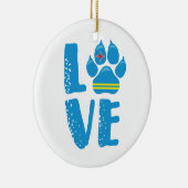 愛足(青い手紙) -オーナメント セラミックオーナメント (右)