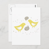 愛述べている黄色い鳥 ポストカード (正面/裏面)