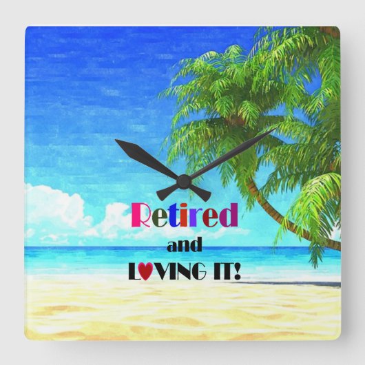 愛退職したし スクエア壁時計 (正面)