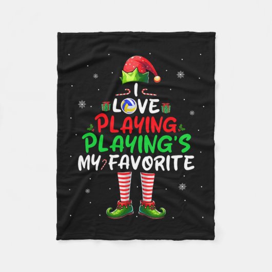 愛遊の遊クリスマスお気に入りのバレーボール フリースブランケット (正面)