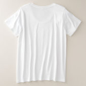愛運しすぎたハート... プラスサイズTシャツ (デザイン裏面)