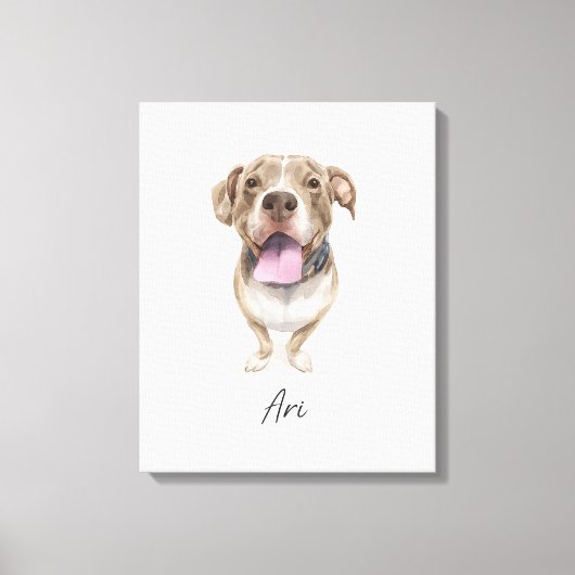 愛里という可愛い犬 キャンバスプリント (正面)