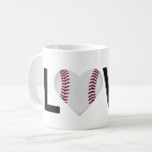 愛野球のマグ(野球のハート) コーヒーマグカップ (正面左)
