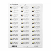 愛金ゴールドフェイクハートカスタムウェディングバレンタインデー ラベル (フルシート)