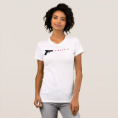 愛銃のヴィンテージのスタイルの女性のTシャツ Tシャツ (正面フル)