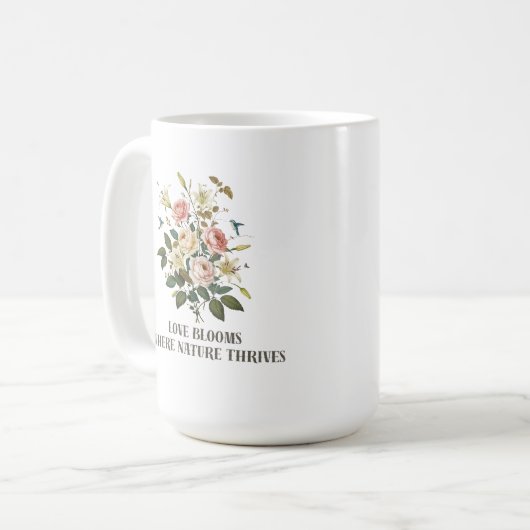 愛開花と自然 コーヒーマグカップ (正面左)