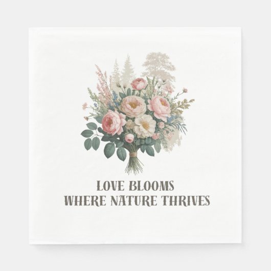 愛開花と自然 スタンダードランチョンナプキン (正面)