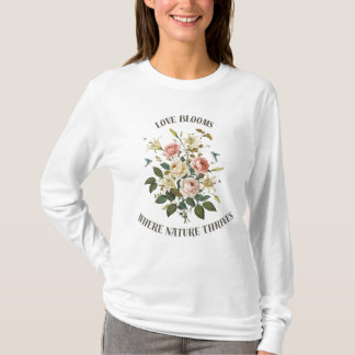 愛開花と自然 Tシャツ