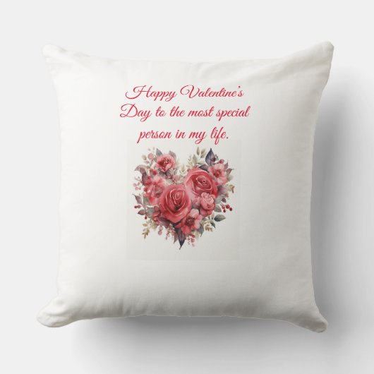 愛開花一年中：パーソナライズされたピル投げ クッション (正面)