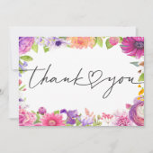 愛開花 | 水彩フローラブライダルシャワー 招待状 (正面)