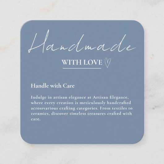 愛離れPeriwinkleで手作りのレビュー スクエア名刺 (正面)